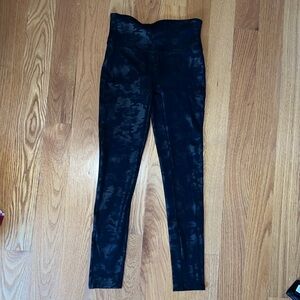 Faux leather black camo leggings from spanx!